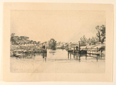 Egham Lock od Francis Seymour Haden