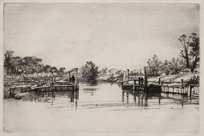 Egham Lock. od Francis Seymour Haden