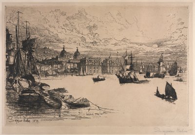 Greenwich. od Francis Seymour Haden
