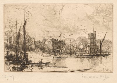 Harry Kellys, Putney, 1865-1866. od Francis Seymour Haden