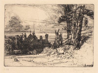 Horsleyho dům ve Willesley od Francis Seymour Haden