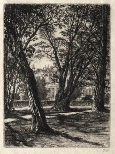 Kensingtonské zahrady od Francis Seymour Haden