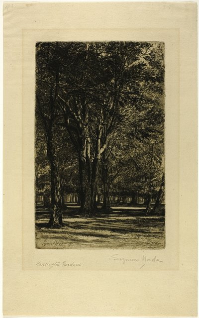 Kensington Gardens, č. II (velký talíř) od Francis Seymour Haden