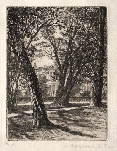 Kensington Gardens The Small Plate, 1859. od Francis Seymour Haden