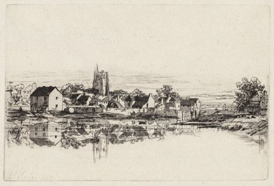 Město Kidwelly od Francis Seymour Haden