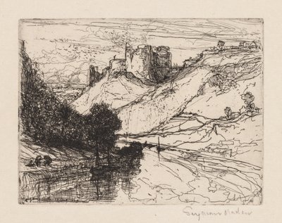 Hrad Kilgaren, 1864. od Francis Seymour Haden