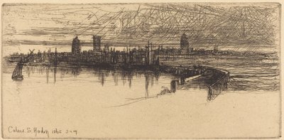 Malé molo Calais od Francis Seymour Haden