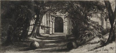 Mytton Hall, 1859. od Francis Seymour Haden