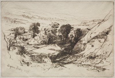 Devět Barrow Down od Francis Seymour Haden