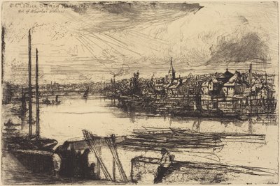 Staré Chelsea, z Whistlerova okna (Battersea Reach) od Francis Seymour Haden