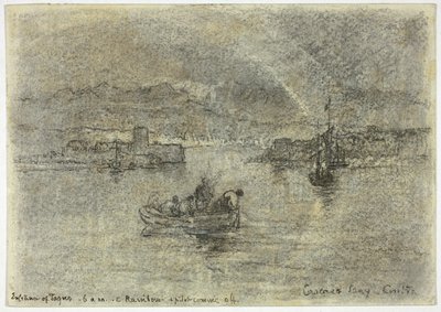 Duha nad zálivem Cascais, Sintra, Portugalsko od Francis Seymour Haden