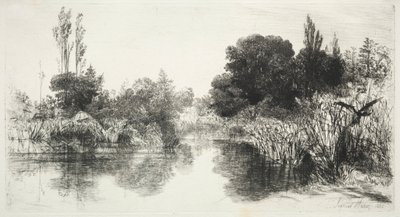 Share Mill Pond, 1860. od Francis Seymour Haden