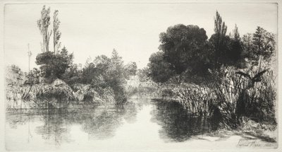 Shere Mill Pond (Větší talíř) od Francis Seymour Haden