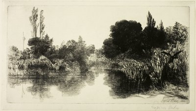 Shere Mill Pond, č. II (velká deska) od Francis Seymour Haden