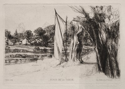 Thames Ditton - S plachtou od Francis Seymour Haden