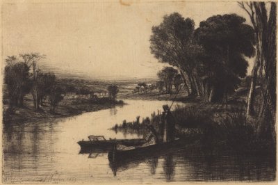Rybáři na Temži od Francis Seymour Haden