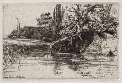 Dům u příkopu, 1865. od Francis Seymour Haden