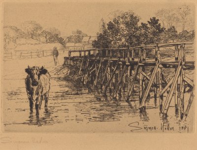 Vesnický Ford od Francis Seymour Haden