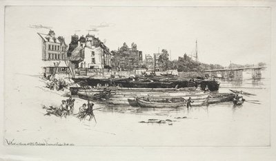 Whistlers House, Old Chelsea, 1863. od Francis Seymour Haden