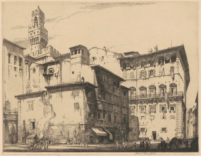 Municipio, Florencie od Francis Sydney Unwin