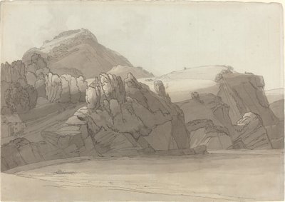Skalnaté pobřeží v Coombmartinu, Devon (Combe Martin Bay) od Francis Towne