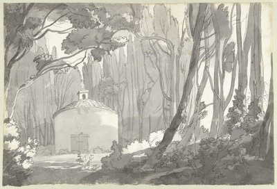 V parku van de Villa Mondragone ve Frascati od Francis Towne