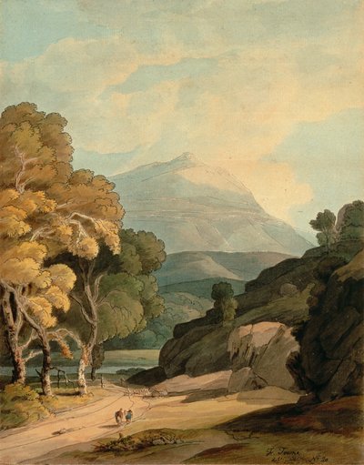 Poblíž Maentwrog, Severní Wales (akvarel na papíře) od Francis Towne