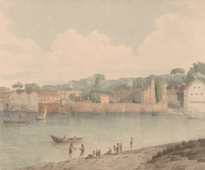 Vauxhallské schody, z Millbanku, 5. července 1797 od Francis Towne