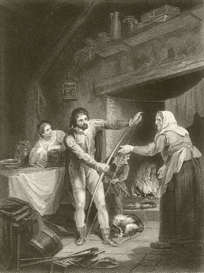 Alfréd v chatě Neatherd od Francis Wheatley