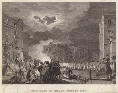 Nepokoje v Broad Street v roce 1780 od Francis Wheatley