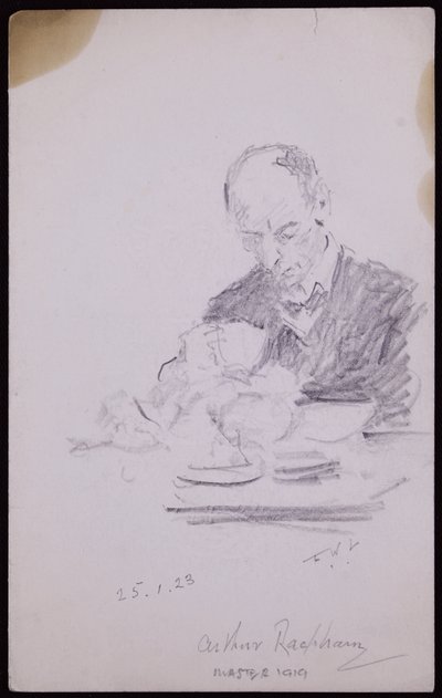 Portrét Arthura Rackhama od Francis Wilfred Lawson