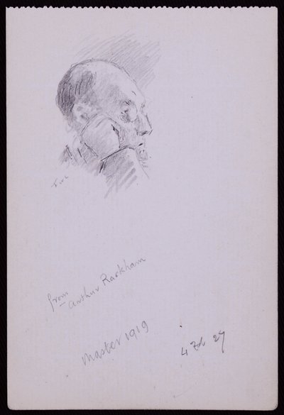 Portrét Arthura Rackhama od Francis Wilfred Lawson