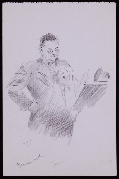 Portrét Aubrey Hammond, kolem roku 1934 (tužka na papíře) od Francis Wilfred Lawson