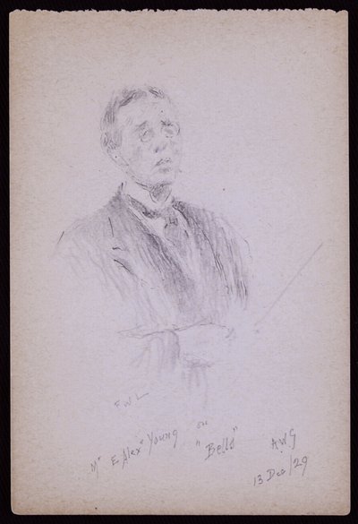 Portrét E Alex Young od Francis Wilfred Lawson
