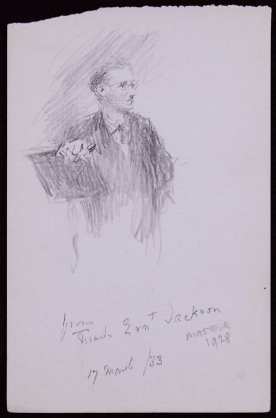Portrét Ernesta Jacksona od Francis Wilfred Lawson