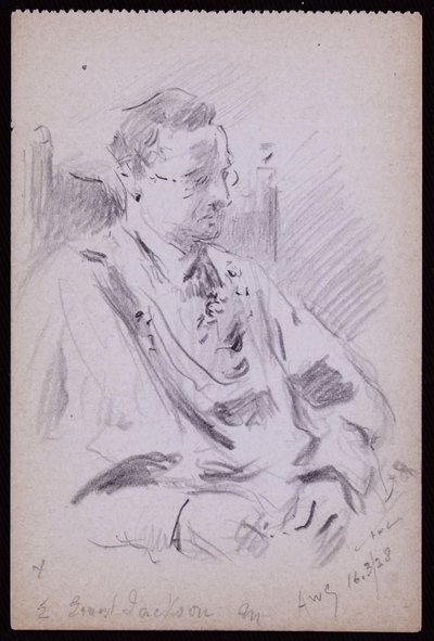 Portrét Ernesta Jacksona od Francis Wilfred Lawson