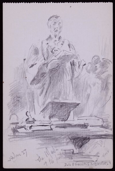 Portrét Francise Newbolta od Francis Wilfred Lawson