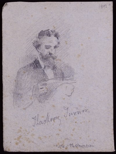 Portrét H Thackeray Turnera, cca 1900 (tužka na papíře) od Francis Wilfred Lawson