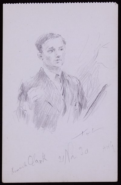Portrét Kennetha Clarka od Francis Wilfred Lawson
