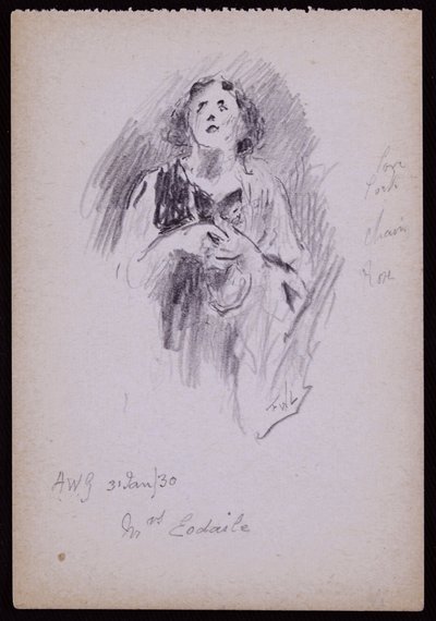 Portrét paní Arundel Esdaile od Francis Wilfred Lawson