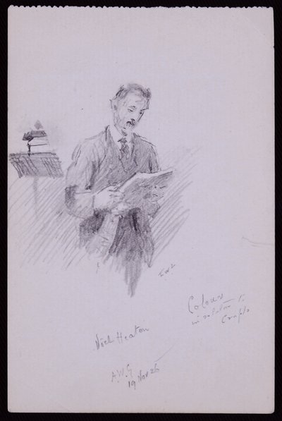 Portrét Noela Heatona od Francis Wilfred Lawson