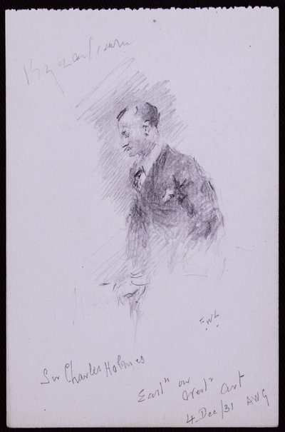 Portrét sira Charlese Holmese od Francis Wilfred Lawson