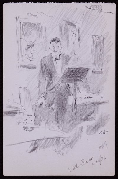 Portrét W Allana Pictora od Francis Wilfred Lawson