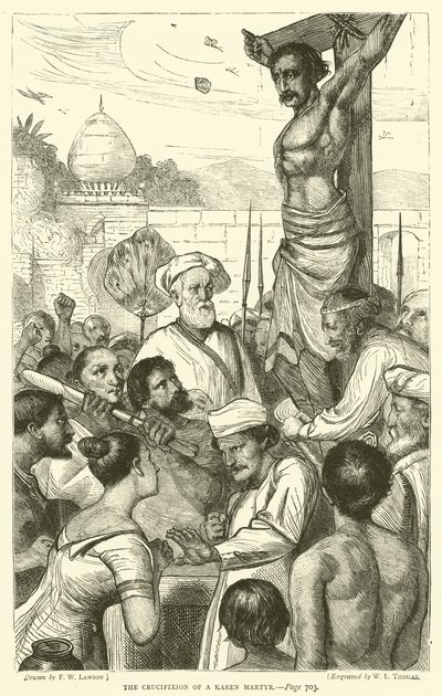 Ukřižování mučedníka Karena od Francis Wilfred Lawson