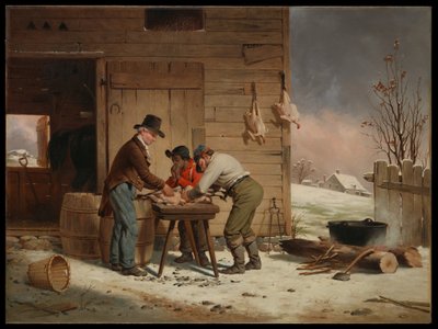 Příprava na Vánoce (trhání krůt) od Francis William Edmonds