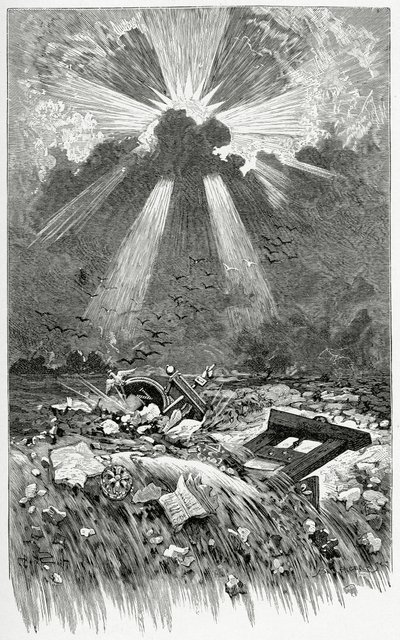 La Débacle - ilustrace z knihy Napoléon le Petit, 19. století (čb. rytina) od Francis and Scott, Henry Fowke