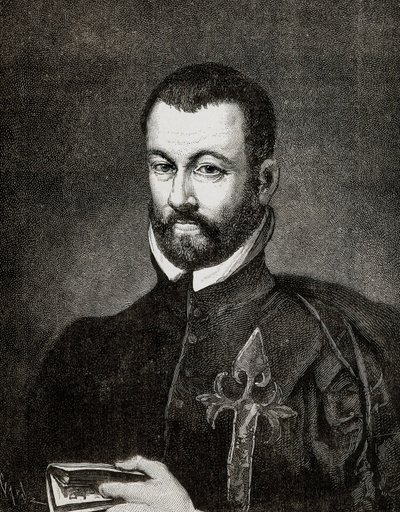 Portrét Benita ARIASE MONTANA (1527-1598), španělského humanisty a teologa, podle obrazu Francisca Pacheca od Francisco (after) Pacheco