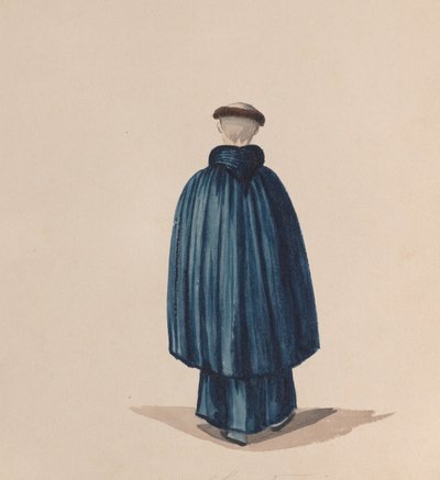 Mnich z řádu sv. Františka při pohledu zezadu, ze skupiny kreseb..., ca. 1848. od Francisco
