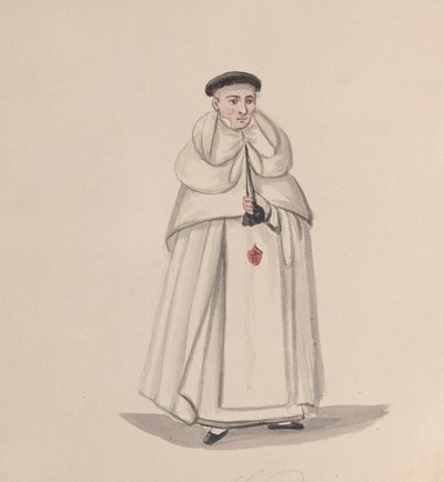 Kněz z řádu Mercederian Řádu Panny Marie Milosrdné, ze skupiny kreseb..., 1848. od Francisco