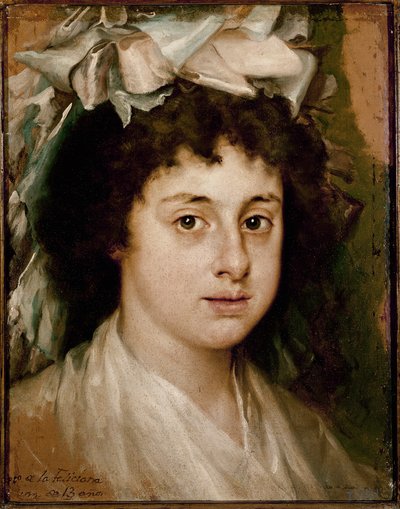 Portrét Feliciany ve věku 13 let (olej na plátně, kolem roku 1787) od Francisco Bayeu y Subias